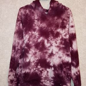 Burgundy Purple Tie Dye Sweatshirt by Zine